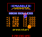 Marble Madness Title Screen